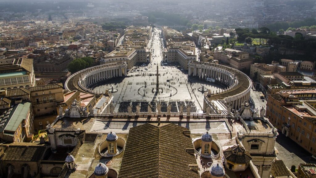 Vatican vue de la coupole de saint-pierre