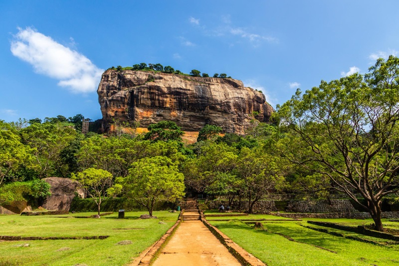 Sigiriya ou rocher du Lion ancienne forteresse rock Dambulla Sri Lanka Province centrale